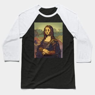 Wiggly Mona Lisa Baseball T-Shirt